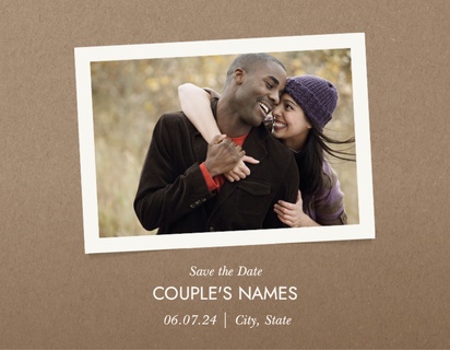A kraft kraft paper save the date gray design for Save the Date with 1 uploads
