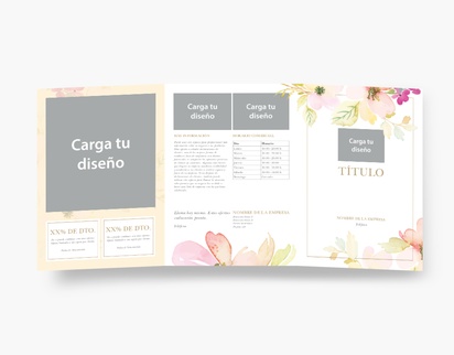 Vista previa del diseño de Galería de diseños de folletos plegados para flores y follajes, Tríptico A4 (210 x 297 mm)