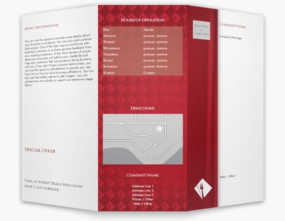 Design Preview for Design Gallery: Conservative Menus, Tri-fold