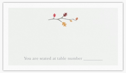 A branch place cards white design for Season