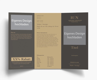 Designvorschau für Designgalerie: Falzflyer Elegant, Wickelfalz DL (99 x 210 mm)