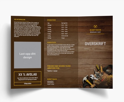 Forhåndsvisning av design for Designgalleri: Håndtverker Brosjyrer, 3-fløyet DL (99 x 210 mm)