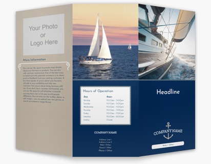 Design Preview for Design Gallery: Boats & Maritime Custom Brochures, 8.5" x 11" Tri-fold