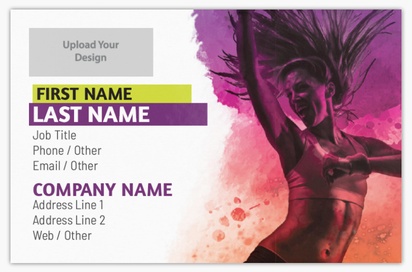 Design Preview for Design Gallery: Fitness Classes Metallic Business Cards