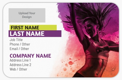 Design Preview for Design Gallery: Dance Fitness Rounded Corner Business Cards, Rounded Standard (85 x 55 mm)