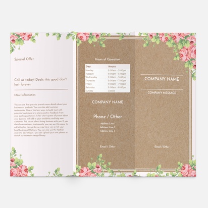 Design Preview for Design Gallery: Florals & Greenery Brochures, DL Tri-fold