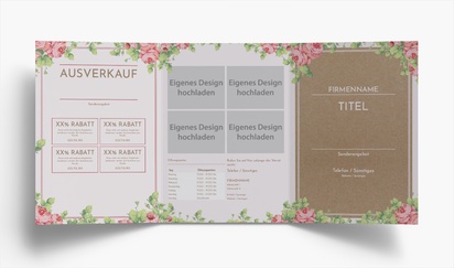 Designvorschau für Designgalerie: Falzflyer Florale Muster, Wickelfalz A5 (148 x 210 mm)