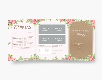 Vista previa del diseño de Galería de diseños de folletos plegados para flores y follajes, Tríptico A4 (210 x 297 mm)