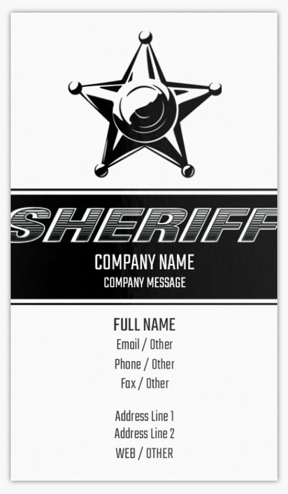 A sheriff badge sheriff white black design
