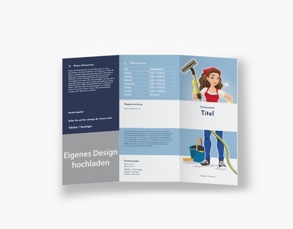 Designvorschau für Designgalerie: Falzflyer Reinigungsdienste, Wickelfalz DL (99 x 210 mm)