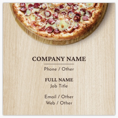 Design Preview for Design Gallery: Food & Beverage Square Business Cards