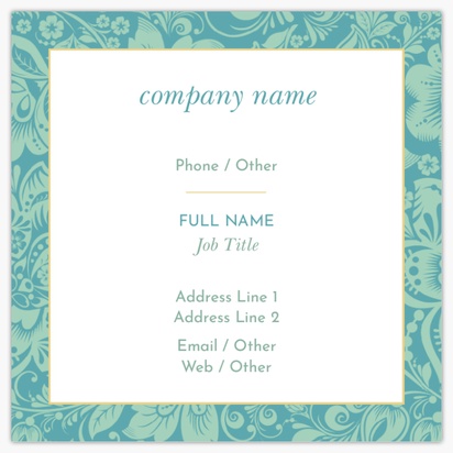 Design Preview for Design Gallery: art galleries Standard Business Cards, Square (65 x 65 mm)
