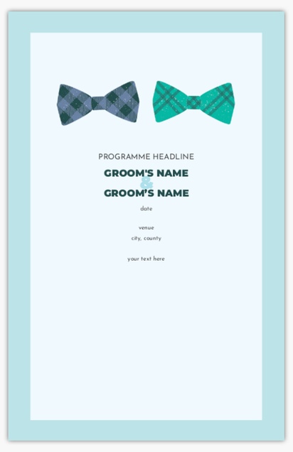 Design Preview for  Wedding Programs Templates, 6" x 9"