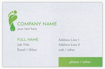 Design Preview for Design Gallery: Health & Wellness Pearl Business Cards