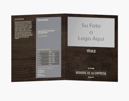 Vista previa del diseño de Galería de diseños de folletos plegados para estilo clásico, Díptico A4 (210 x 297 mm)