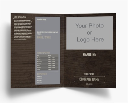 Design Preview for Design Gallery: Retro & Vintage Folded Leaflets, Bi-fold A4 (210 x 297 mm)