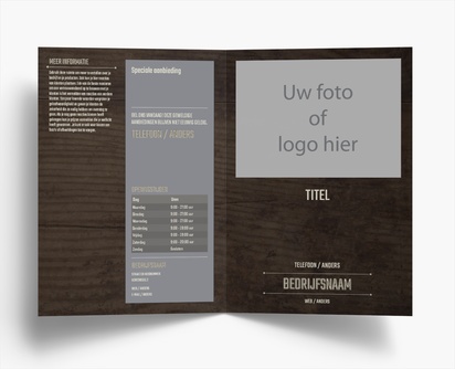 Voorvertoning ontwerp voor Ontwerpgalerij: Timmerwerk en houtbewerking Folders, Tweeluik A4 (210 x 297 mm)