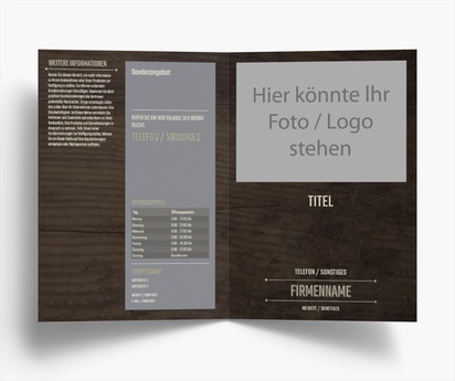 Designvorschau für Designgalerie: Falzflyer Schreinerei & Holzarbeiten, Einbruchfalz A5 (148 x 210 mm)