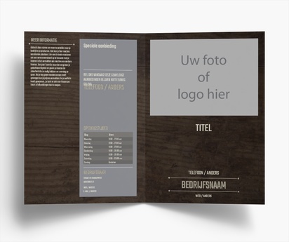 Voorvertoning ontwerp voor Ontwerpgalerij: Timmerwerk en houtbewerking Folders, Tweeluik A5 (148 x 210 mm)