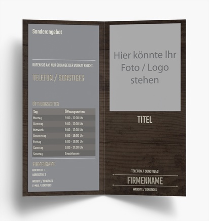 Designvorschau für Designgalerie: Falzflyer Retro, Einbruchfalz DL (99 x 210 mm)