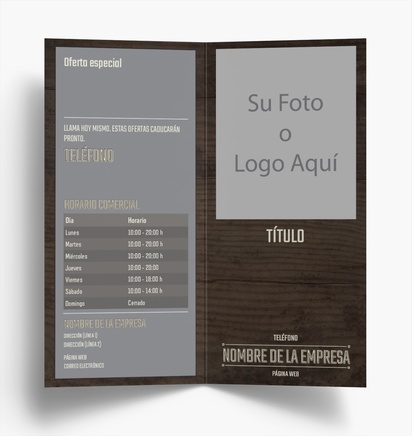 Vista previa del diseño de Galería de diseños de folletos plegados para retro y vintage, Díptico DL (99 x 210 mm)
