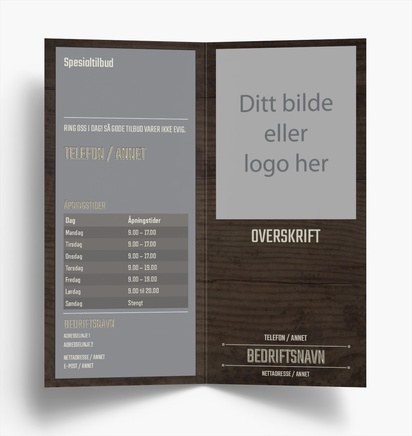 Forhåndsvisning av design for Designgalleri: Gulvlegging Brosjyrer, 2-fløyet DL (99 x 210 mm)