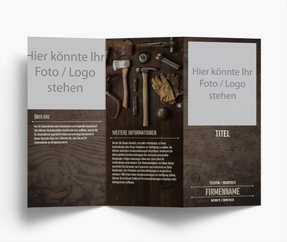 Designvorschau für Designgalerie: Falzflyer Schreinerei & Holzarbeiten, Zickzackfalz DL (99 x 210 mm)