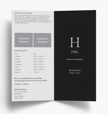 Voorvertoning ontwerp voor Ontwerpgalerij: Zakelijke oplossingen Folders, Tweeluik DL (99 x 210 mm)