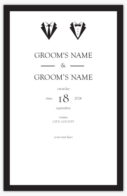 Design Preview for Design Gallery: Fun & Whimsical Wedding Programs, 6" x 9"
