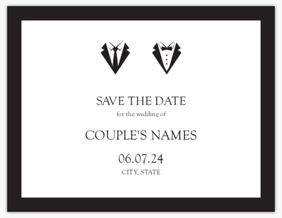 A groom icons gay white gray design for Save the Date