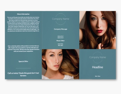 Design Preview for Design Gallery: Fashion & Modelling Custom Brochures, 9" x 16" Tri-fold