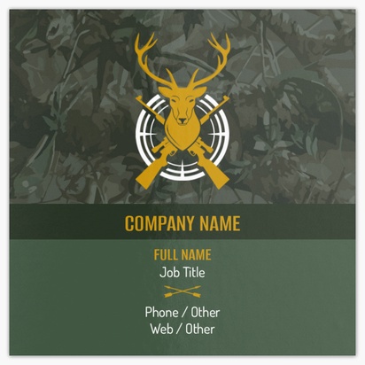 Design Preview for Hunting & Fishing Standard Business Cards Templates, Square (2.5" x 2.5")