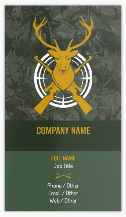 Design Preview for Hunting & Fishing Standard Business Cards Templates, Standard (3.5" x 2")