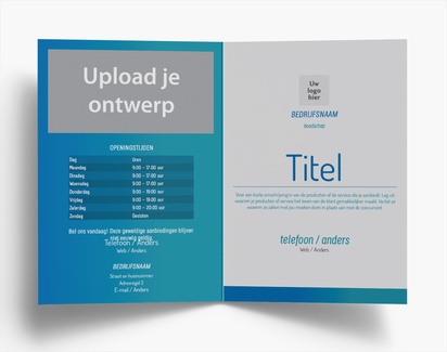 Voorvertoning ontwerp voor Ontwerpgalerij: Accountants en belastingadvies Folders, Tweeluik A6 (105 x 148 mm)