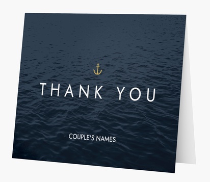 Design Preview for Design Gallery: Nautical Thank You Cards, Folded