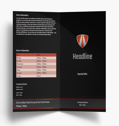Design Preview for Design Gallery: Car Services Folded Leaflets, Bi-fold DL (99 x 210 mm)