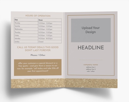 Design Preview for Design Gallery: Skin Care Folded Leaflets, Bi-fold A6 (105 x 148 mm)