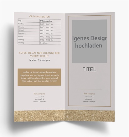 Designvorschau für Designgalerie: Falzflyer Elegant, Einbruchfalz DL (99 x 210 mm)