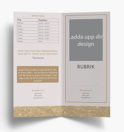 Förhandsgranskning av design för Designgalleri: Elegant Broschyrer, Enkelfalsning DL (99 x 210 mm)