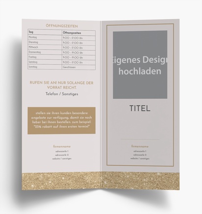 Designvorschau für Designgalerie: Flyer und Falzflyer Elegant, Einbruchfalz DL (99 x 210 mm)
