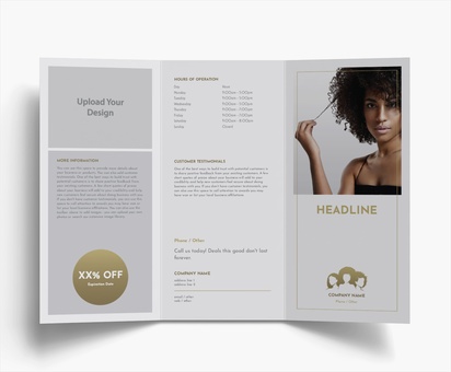 Design Preview for Design Gallery: Hair Salons Folded Leaflets, Tri-fold DL (99 x 210 mm)