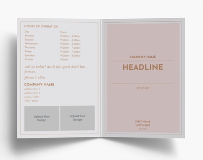 Design Preview for Design Gallery: Modern & Simple Folded Leaflets, Bi-fold A6 (105 x 148 mm)