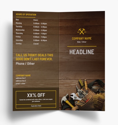 Design Preview for Design Gallery: Handyman Folded Leaflets, Bi-fold DL (99 x 210 mm)