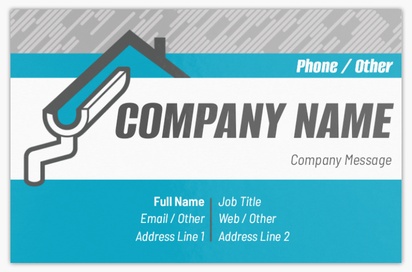 Design Preview for Design Gallery: Roofing Metallic Business Cards