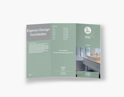 Designvorschau für Designgalerie: Falzflyer Umbau Küche & Bad, Wickelfalz DL (99 x 210 mm)