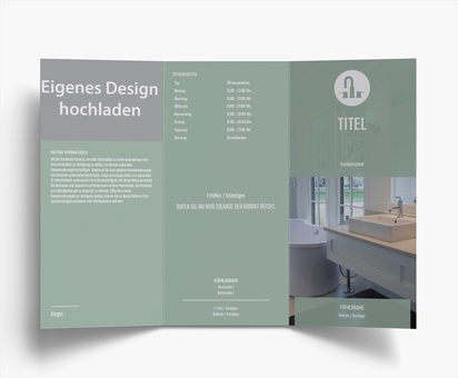 Designvorschau für Designgalerie: Falzflyer Klempner, Wickelfalz DL (99 x 210 mm)