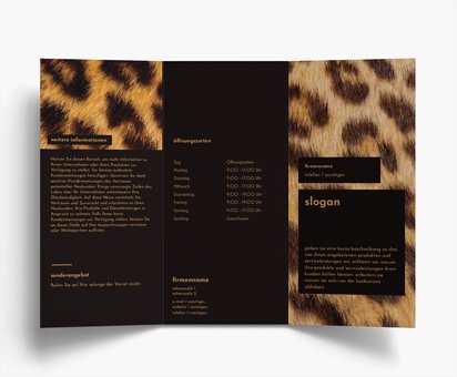 Designvorschau für Designgalerie: Falzflyer Tiere, Wickelfalz DL (99 x 210 mm)