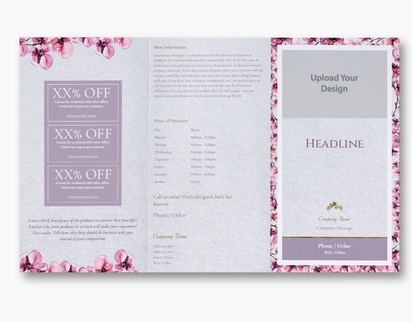 Design Preview for Design Gallery: Florists Custom Brochures, 8.5" x 14" Tri-fold