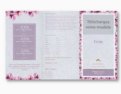 Aperçu du design pou rGalerie de modèles : Dépliants, Fleuriste, 8.5 x 14 po Trois volets
