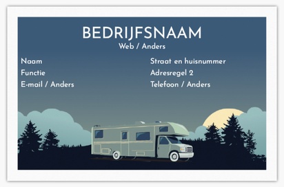 Voorvertoning ontwerp voor Ontwerpgalerij: Reizen en accommodatie Matte visitekaartjes